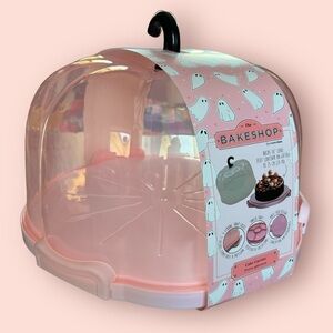 The Bake Shop Pink Pumpkin Cake Carrier Holds 10 Inch Cake Pasteloween Halloween